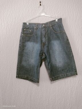 Men's Highland Outfitters Streetwear Sz 34 Denim Shorts Wide Leg